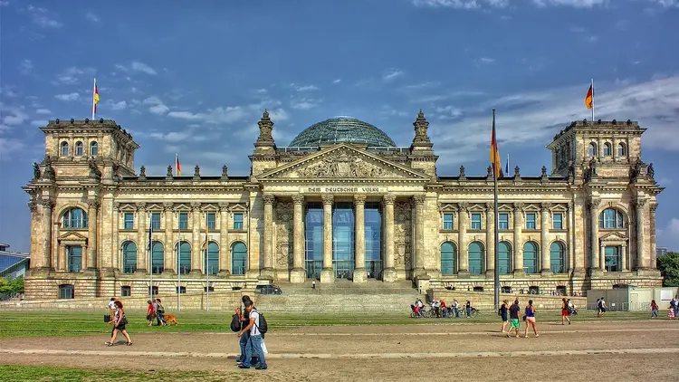 Reichstag building which houses the Bundestag